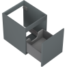 Mexen Orio Badezimmerunterschrank 40 cm, 1 Schublade, Graphit Matt - 91A10-04047-1-BF66