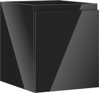 Mexen Orio Badezimmerschrank für Waschtisch 40 cm, 1 Schublade, schwarzer Glanz - 91A10-04047-1-BF70