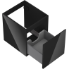 Mexen Orio gabinete de baño bajo lavabo 40 cm, 1 cajón, negro brillo - 91A10-04047-1-BF70