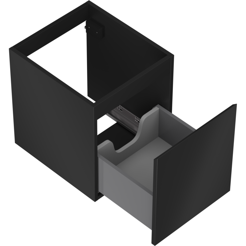 Mexen Orio Badezimmerschrank für Waschtisch 40 cm, 1 Schublade, schwarz matt - 91A10-04047-1-BF71
