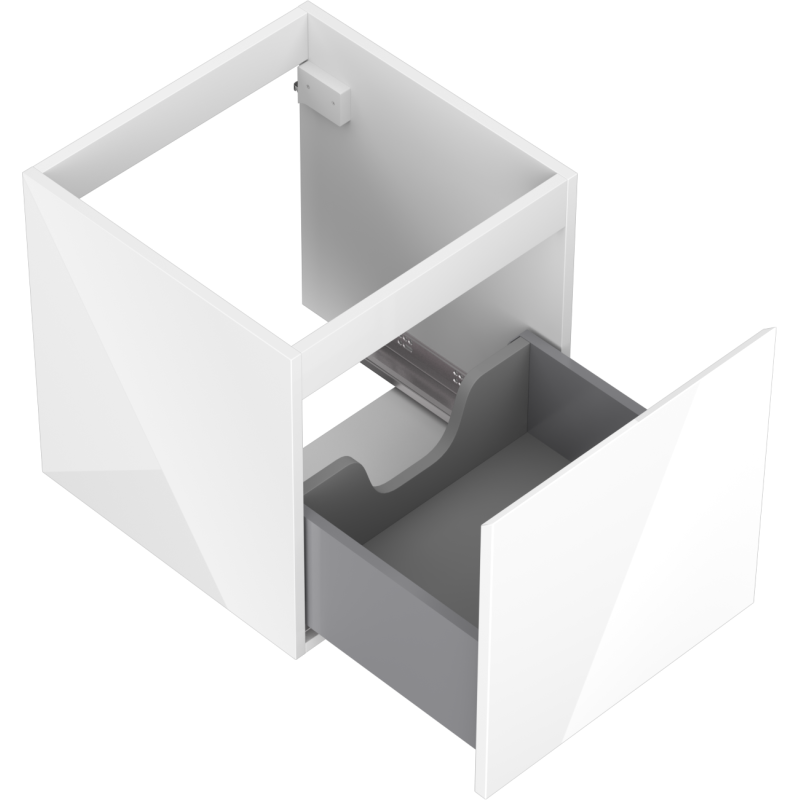 Mexen Orio armario de baño bajo lavabo 45 cm, 1 cajón, blanco brillo - 91A10-04547-1-BF00