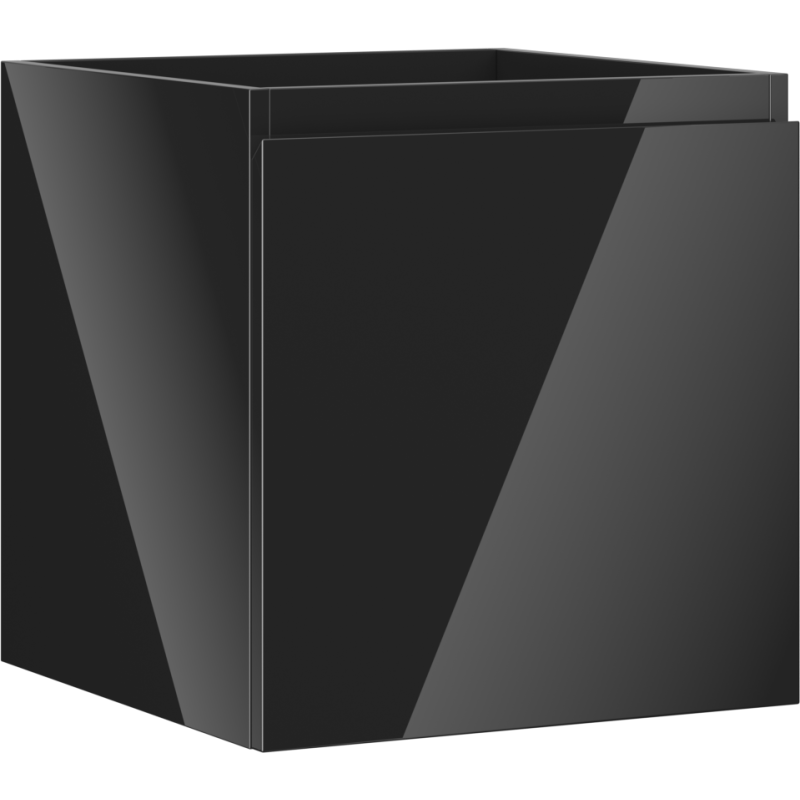 Mexen Orio Badezimmerschrank für Waschbecken 45 cm, 1 Schublade, Schwarz Hochglanz - 91A10-04547-1-BF70