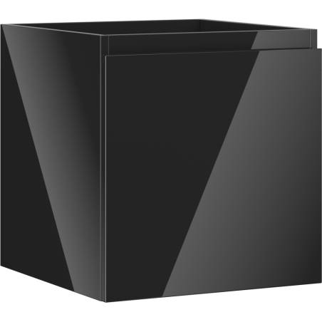 Mexen Orio Badezimmerschrank für Waschbecken 45 cm, 1 Schublade, Schwarz Hochglanz - 91A10-04547-1-BF70