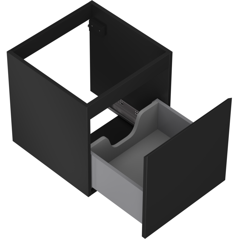 Mexen Orio Bathroom Cabinet for Washbasin 45 cm, 1 Drawer, Black Matte - 91A10-04547-1-BF71
