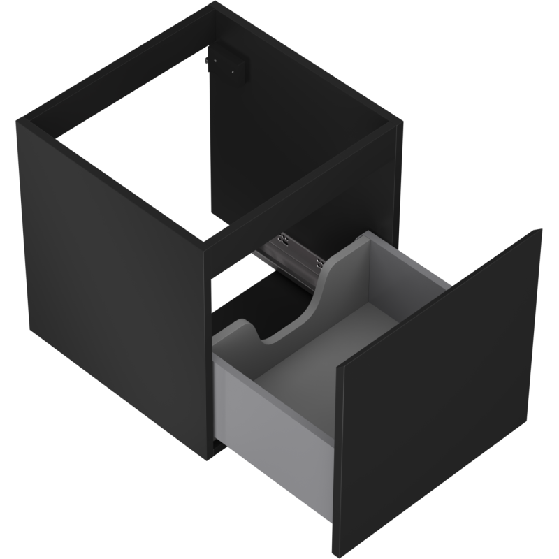 Mexen Orio gabinete de baño para lavabo 45 cm, 1 cajón, negro mate - 91A10-04547-1-BF71