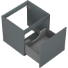 Mexen Orio bathroom cabinet under-sink 50 cm, 1 drawer, graphite matte - 91A10-05047-1-BF66