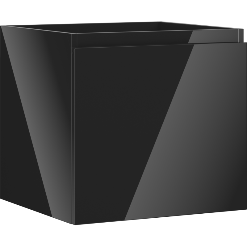 Mexen Orio kylpyhuonekaappi pesualtaan alle 50 cm, 1 laatikko, musta kiiltävä - 91A10-05047-1-BF70