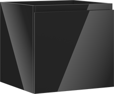 Mexen Orio mobiletto da bagno sotto lavabo 50 cm, 1 cassetto, nero lucido - 91A10-05047-1-BF70