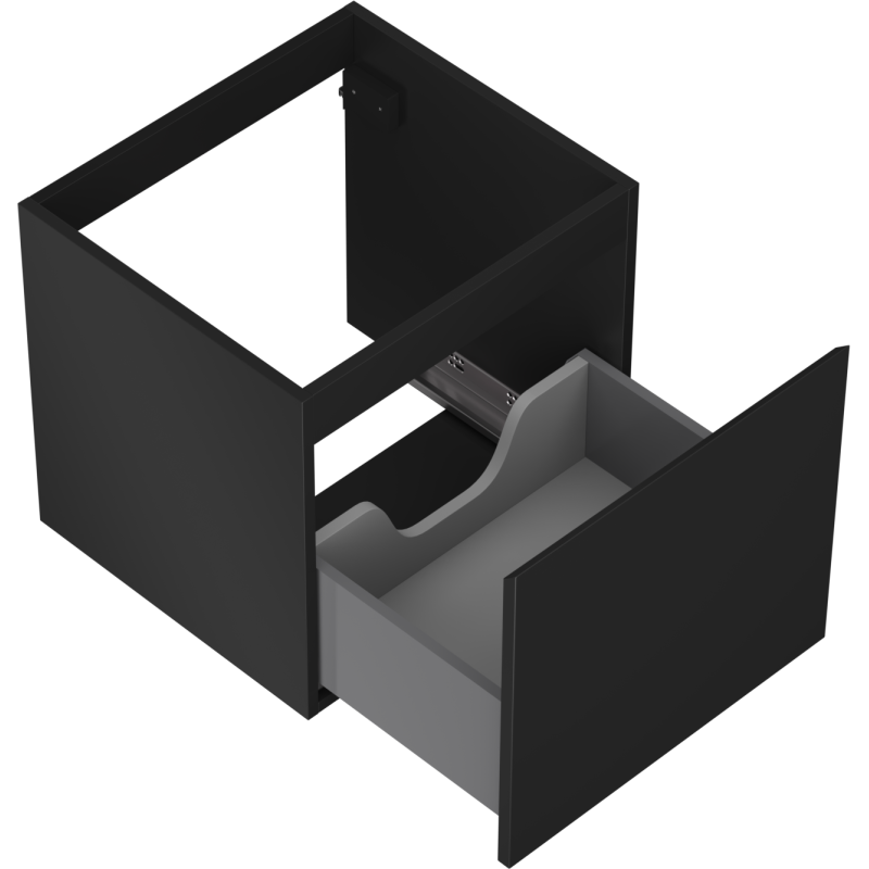 Mexen Orio armário de casa de banho para lavatório 50 cm, 1 gaveta, preto mate - 91A10-05047-1-BF71