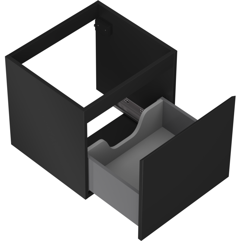Mexen Orio mueble de baño bajo lavabo de 50 cm, 1 cajón, negro mate - 91A10-05047-1-BF71