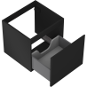 Mexen Orio mueble de baño bajo lavabo de 50 cm, 1 cajón, negro mate - 91A10-05047-1-BF71