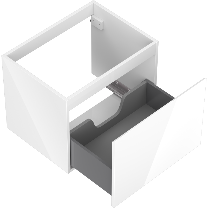 Mexen Orio Badezimmerschrank Unterputz 60 cm, 1 Schublade, weiß glänzend - 91A10-06047-1-BF00