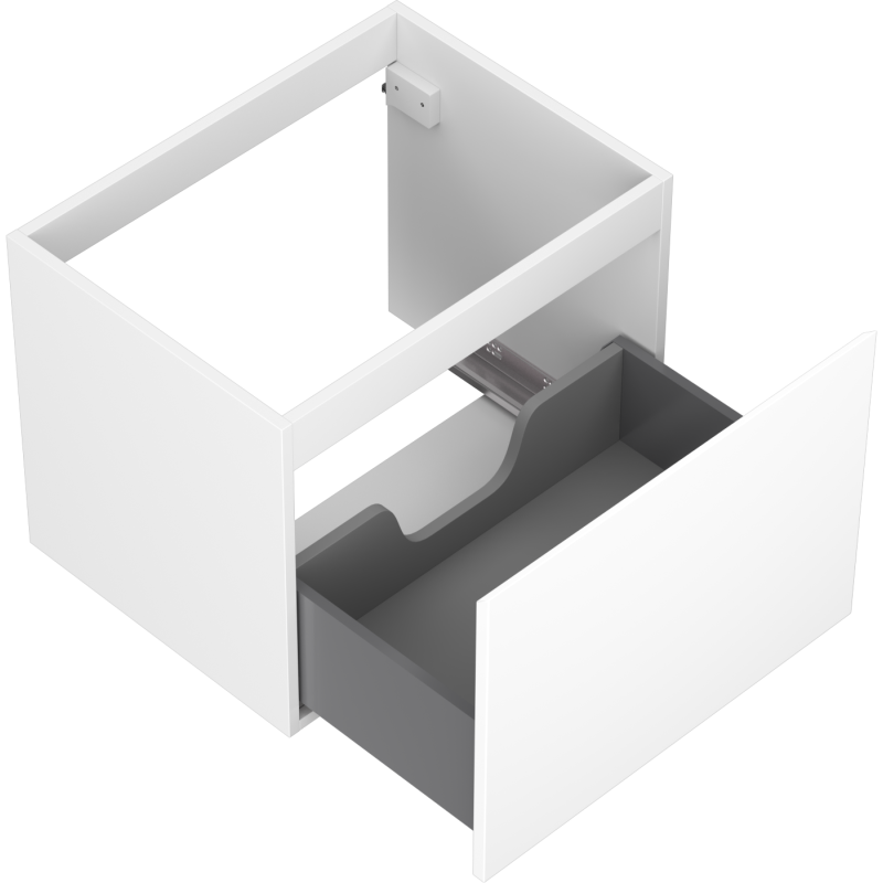 Mexen Orio armário de casa de banho para lavatório 60 cm, 1 gaveta, branco mate - 91A10-06047-1-BF01