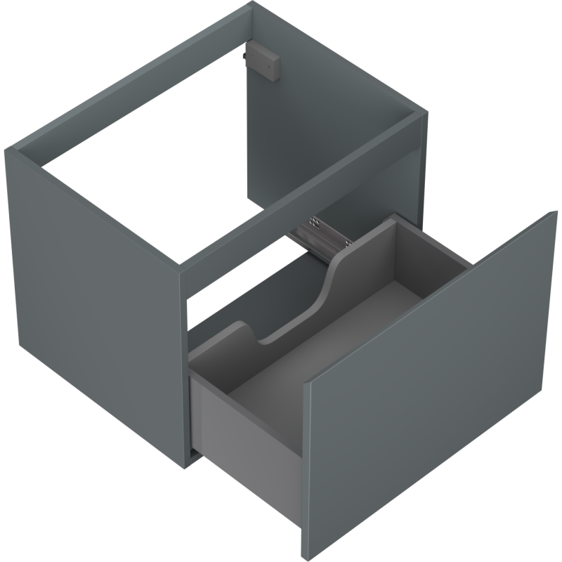 Mexen Orio Badezimmerschrank für Waschbecken 60 cm, 1 Schublade, Graphit matt - 91A10-06047-1-BF66