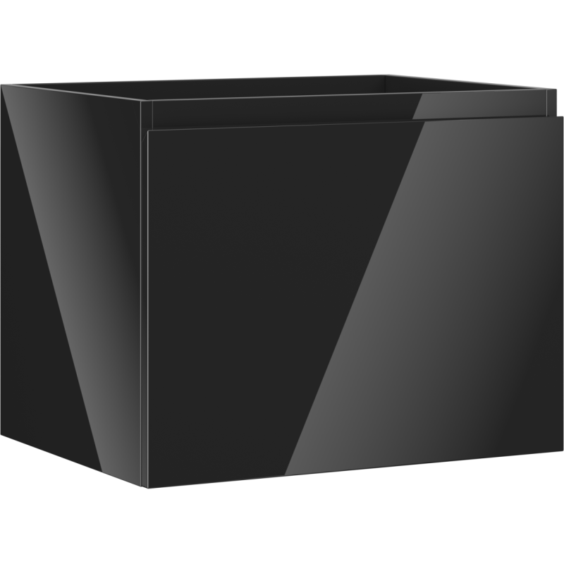 Mexen Orio armário de casa de banho sob lavatório 60 cm, 1 gaveta, preto brilhante - 91A10-06047-1-BF70
