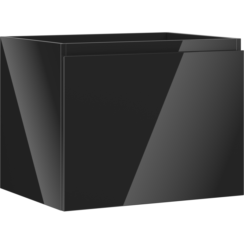 Mexen Orio Badezimmerschrank für Waschbecken 60 cm, 1 Schublade, schwarz glänzend - 91A10-06047-1-BF70