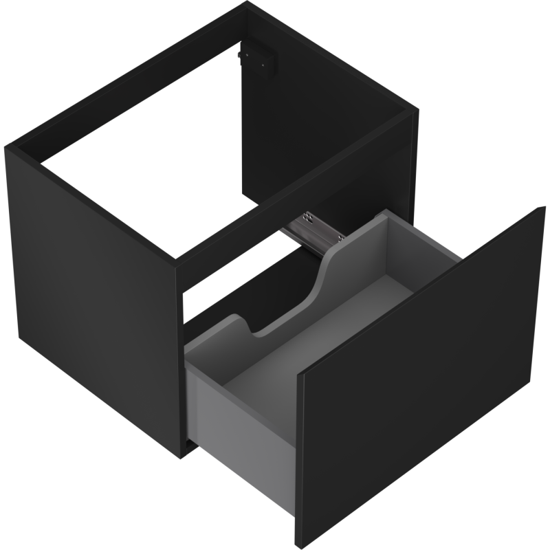 Mexen Orio bathroom cabinet under sink 60 cm, 1 drawer, black matte - 91A10-06047-1-BF71