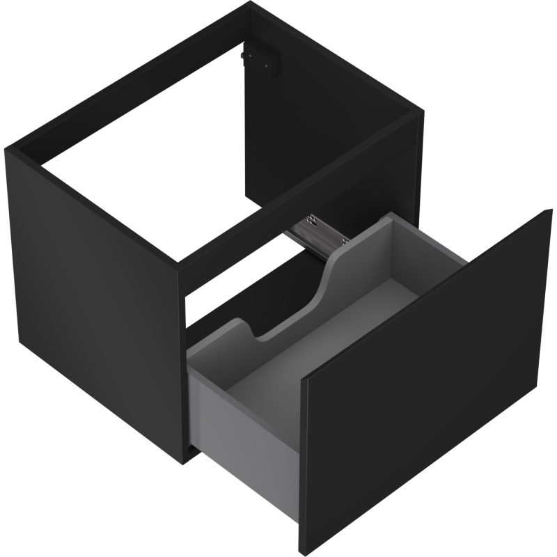 Mexen Orio gabinete de baño bajo lavabo 60 cm, 1 cajón, negro mate - 91A10-06047-1-BF71