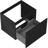 Mexen Orio Badezimmerschrank mit Waschtisch 60 cm, 1 Schublade, schwarz matt - 91A10-06047-1-BF71
