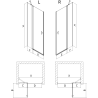 Mexen Mist Duschdrehtür 70 cm, transparent, gebürstetes Kupfer - 8A4-070-000-65-00