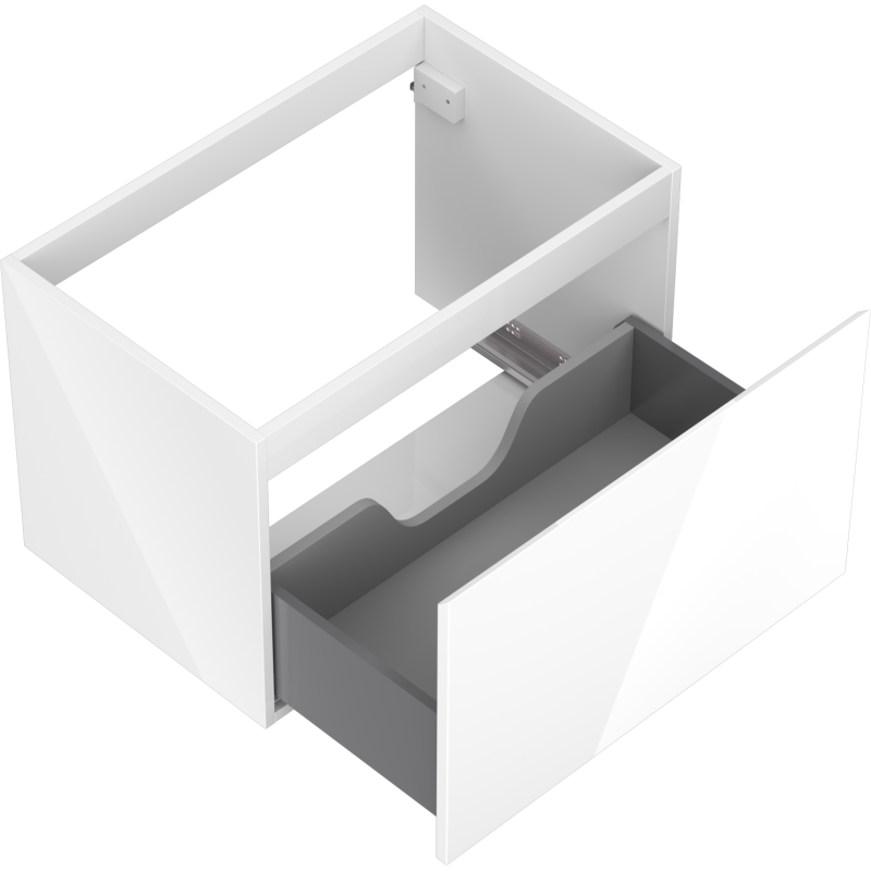 Mexen Orio bathroom cabinet under sink 70 cm, 1 drawer, white gloss - 91A10-07047-1-BF00