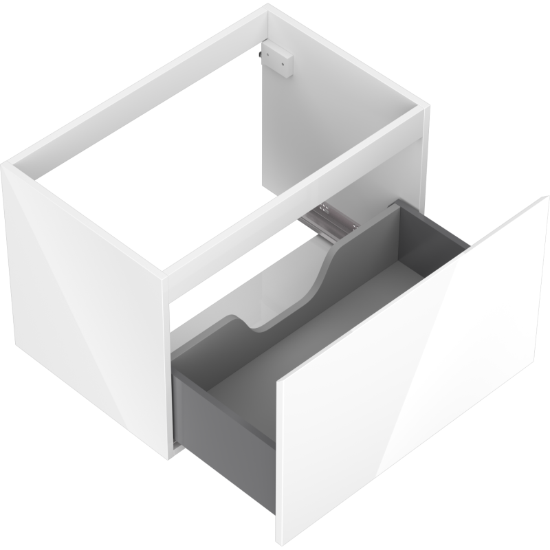 Mexen Orio mobile da bagno sottolavabo 70 cm, 1 cassetto, bianco lucido - 91A10-07047-1-BF00