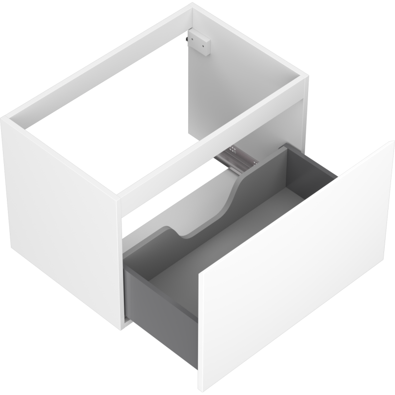 Mexen Orio bathroom cabinet under-sink 70 cm, 1 drawer, white matte - 91A10-07047-1-BF01