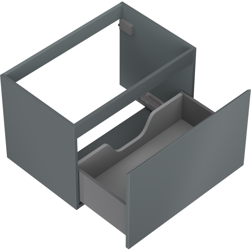 Mexen Orio bathroom vanity unit 70 cm, 1 drawer, matte graphite - 91A10-07047-1-BF66