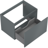 Mexen Orio bathroom vanity unit 70 cm, 1 drawer, matte graphite - 91A10-07047-1-BF66