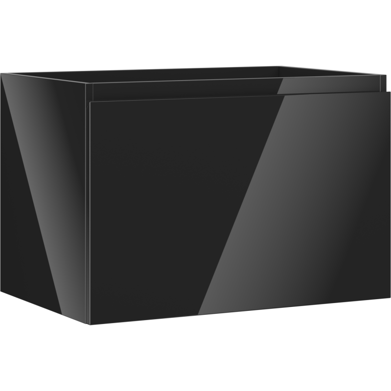 Mexen Orio badkamerkastje onder wastafel 70 cm, 1 lade, zwart glanzend - 91A10-07047-1-BF70