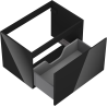 Mexen Orio mueble de baño bajo lavabo 70 cm, 1 cajón, negro brillo - 91A10-07047-1-BF70