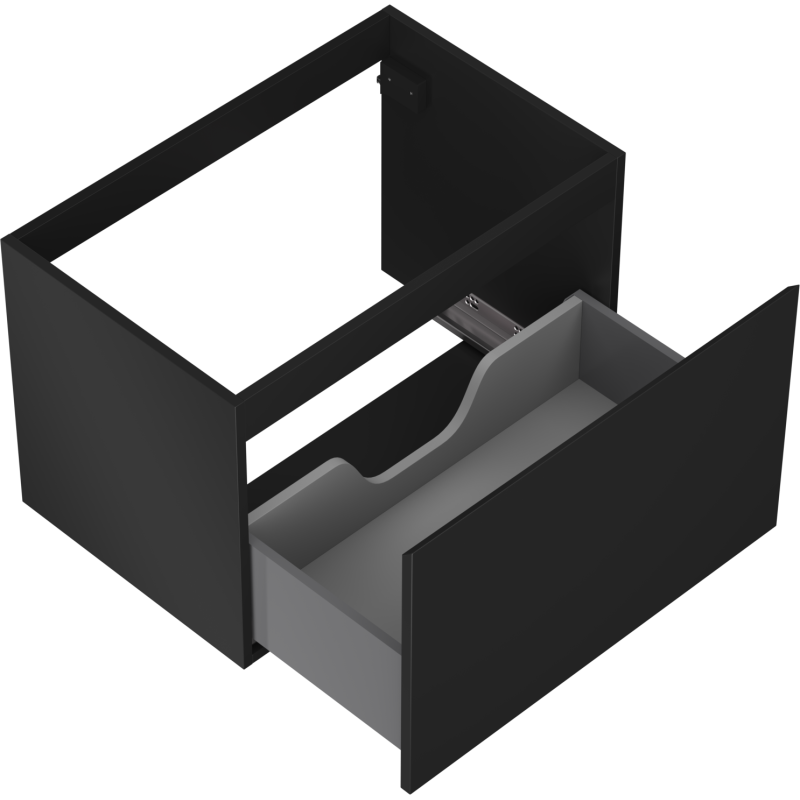 Mexen Orio Badezimmerunterschrank 70 cm, 1 Schublade, schwarz matt - 91A10-07047-1-BF71