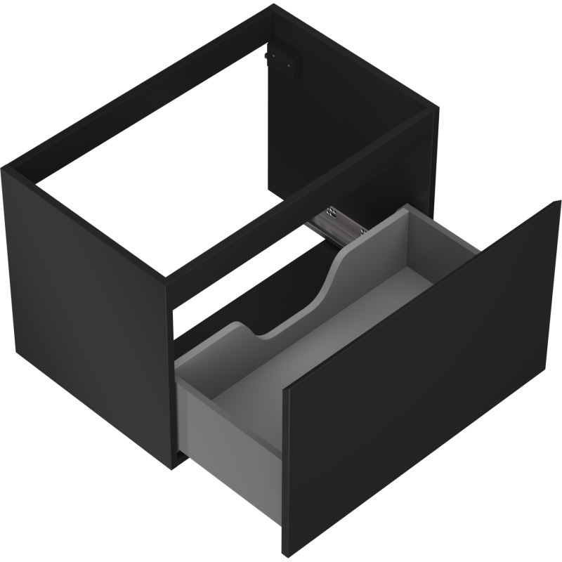 Mexen Orio mueble de baño bajo lavabo 70 cm, 1 cajón, negro mate - 91A10-07047-1-BF71