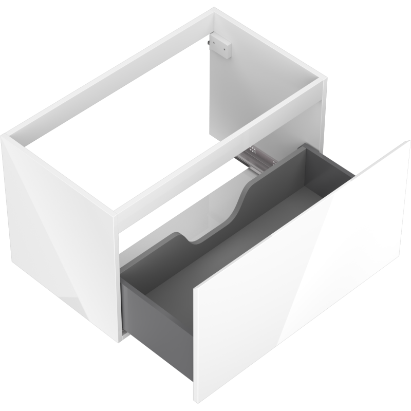 Mexen Orio mueble de baño bajo lavabo de 80 cm, 1 cajón, blanco brillo - 91A10-08047-1-BF00