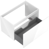 Mexen Orio bathroom vanity unit 80 cm, 1 drawer, white gloss - 91A10-08047-1-BF00
