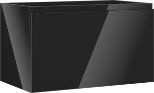 Mexen Orio badrumsskåp under tvättställ 80 cm, 1 låda, svart högblank - 91A10-08047-1-BF70