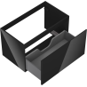 Mexen Orio Badezimmerschrank 80 cm, 1 Schublade, schwarz glänzend - 91A10-08047-1-BF70