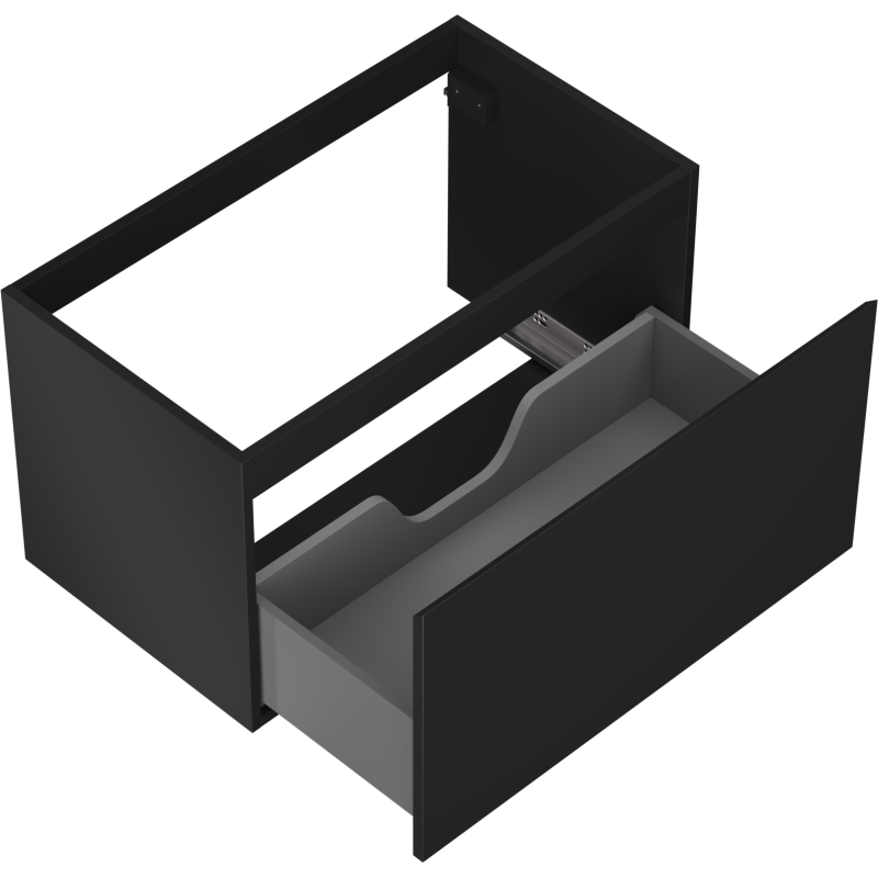 Mexen Orio mobile da bagno sottolavabo 80 cm, 1 cassetto, nero opaco - 91A10-08047-1-BF71