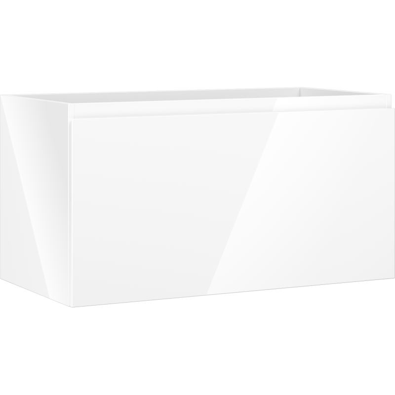 Mexen Orio Badezimmerschrank 90 cm, 1 Schublade, weiß glänzend - 91A10-09047-1-BF00
