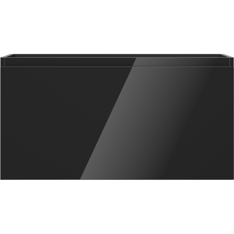 Mexen Orio mueble de baño para lavabo de 90 cm, 1 cajón, negro brillo - 91A10-09047-1-BF70