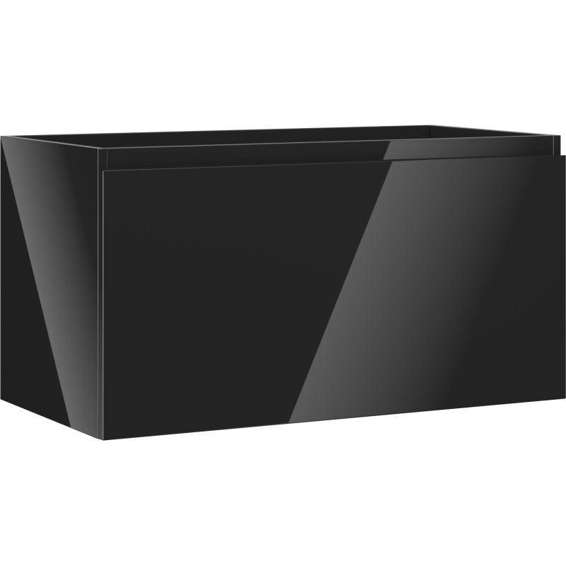 Mexen Orio 90 cm valamualune vannitoakapp, 1 sahtel, must läikiv - 91A10-09047-1-BF70