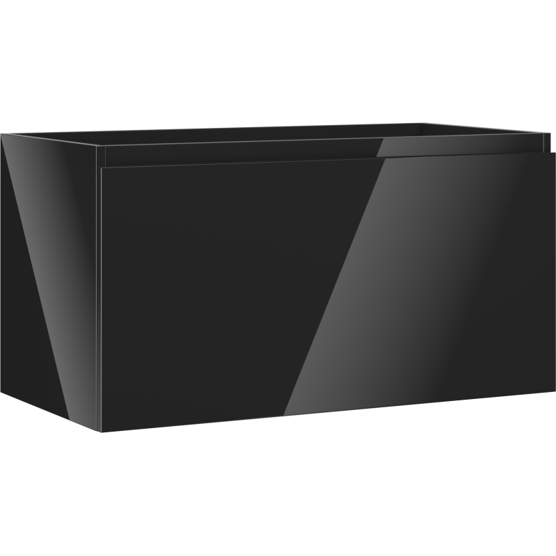 Mexen Orio mueble de baño para lavabo de 90 cm, 1 cajón, negro brillo - 91A10-09047-1-BF70
