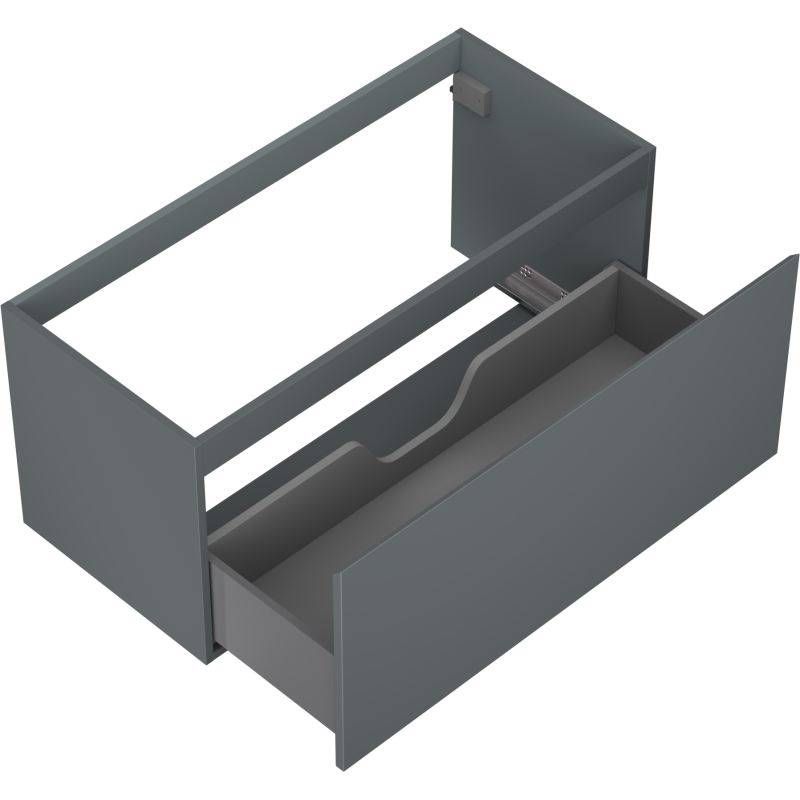 Mexen Orio bathroom cabinet under-sink 100 cm, 1 drawer, matte graphite - 91A10-10047-1-BF66