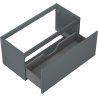 Mexen Orio Badezimmerunterschrank 100 cm, 1 Schublade, Graphit Matt - 91A10-10047-1-BF66