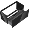 Mexen Orio Badezimmerschrank 100 cm, 1 Schublade, schwarz glänzend - 91A10-10047-1-BF70