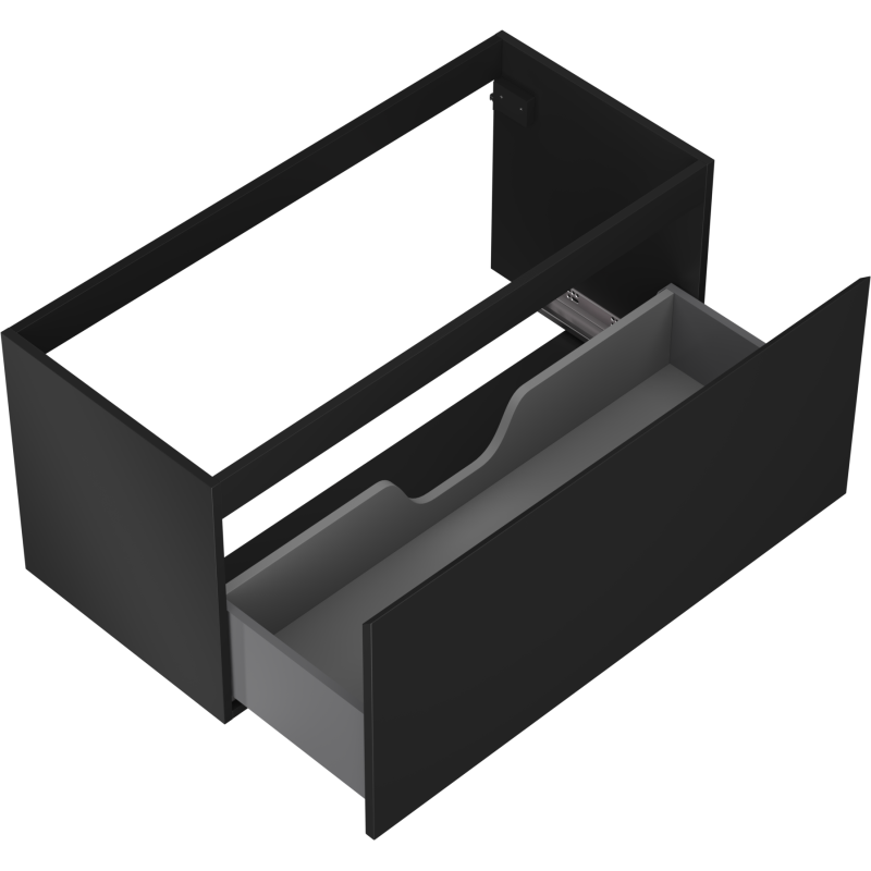 Mexen Orio mobiletto da bagno sotto lavabo 100 cm, 1 cassetto, nero opaco - 91A10-10047-1-BF71