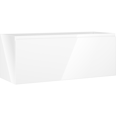 Mexen Orio Badezimmerschrank für Waschbecken 120 cm, 1 Schublade, weiß glänzend - 91A10-12047-1-BF00