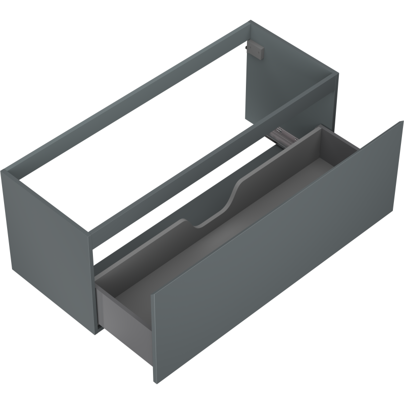 Mexen Orio Badezimmerschrank für Waschbecken 120 cm, 1 Schublade, Grafit Matt - 91A10-12047-1-BF66