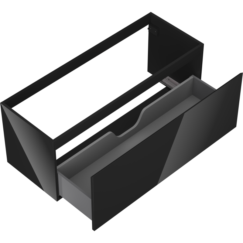 Mexen Orio Buedzëmmerënnerschaf 120 cm, 1 Schief, schwaarz glänzend - 91A10-12047-1-BF70