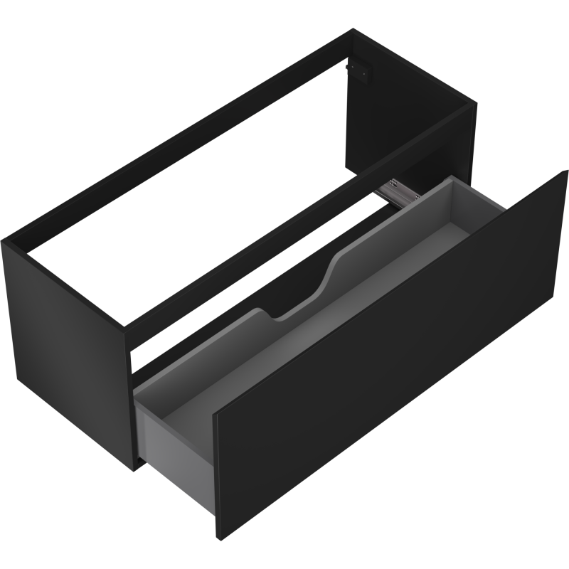 Mexen Orio armario de baño debajo del lavabo 120 cm, 1 cajón, negro mate - 91A10-12047-1-BF71